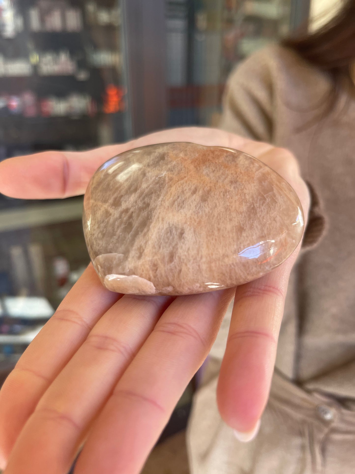 Cuore in Pietra di Luna pesca