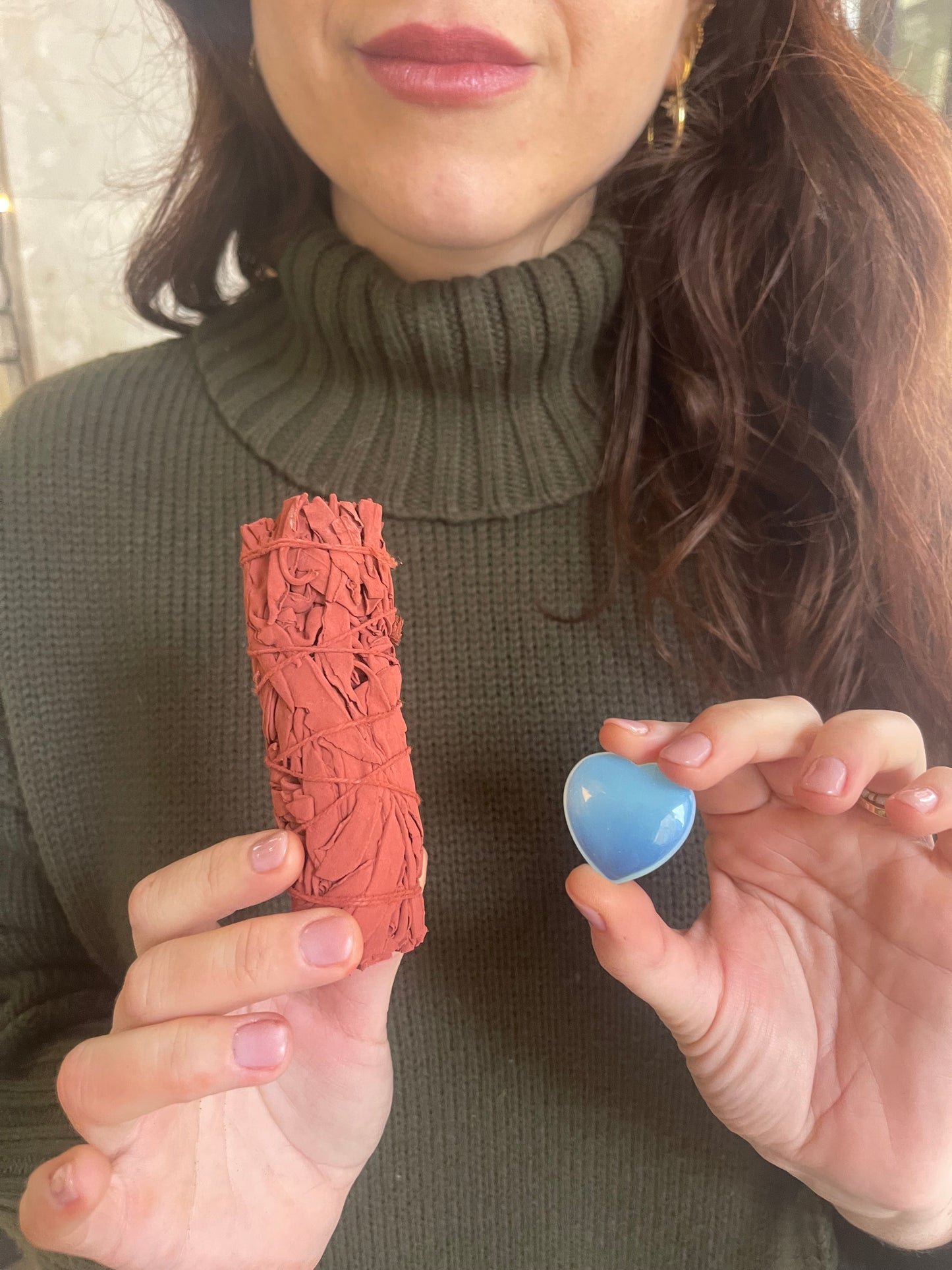 Salvia Bianca e Sangue di Drago e Cuore in Opalite