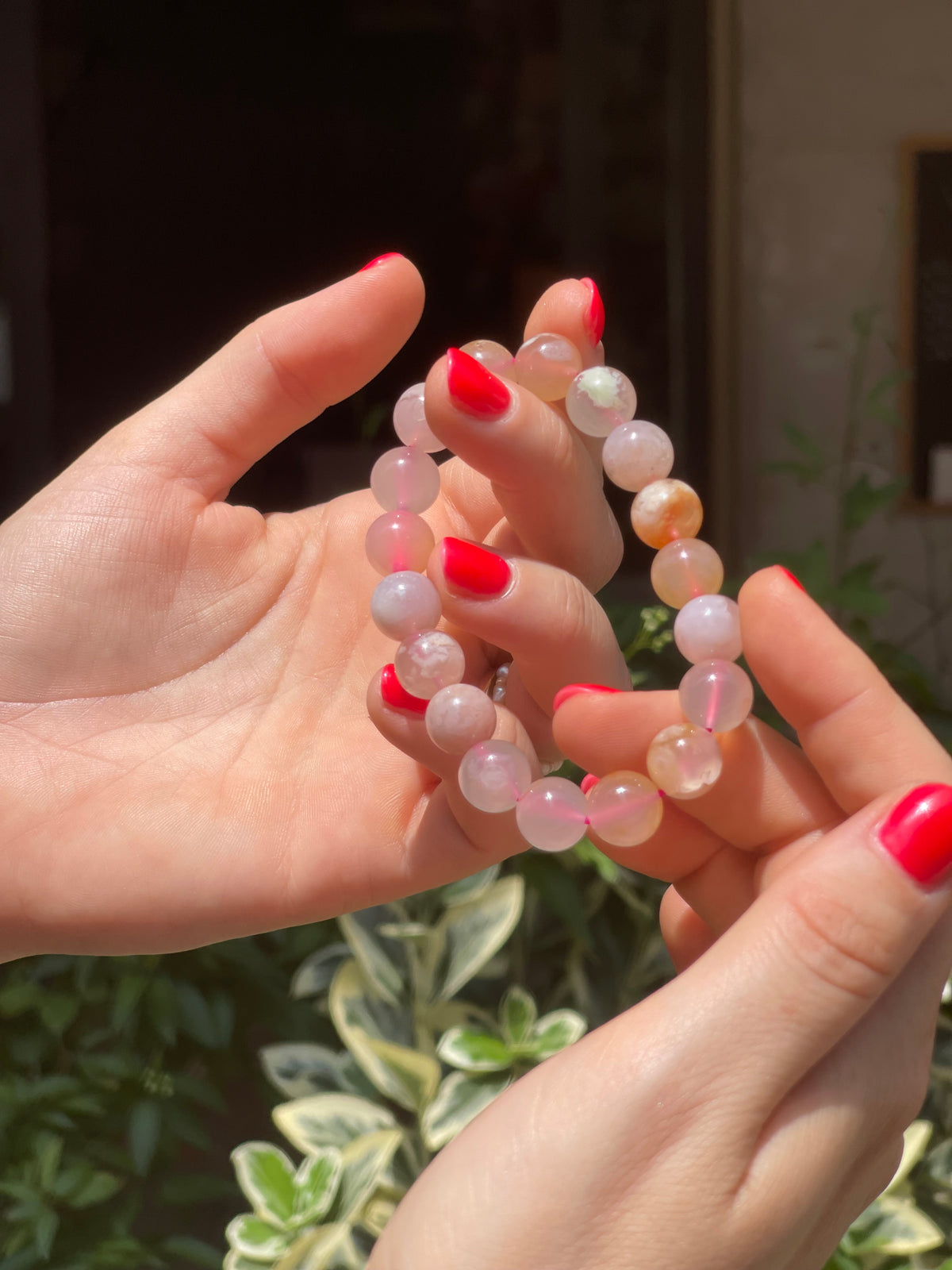 Bracciale in Agata cherry blossom