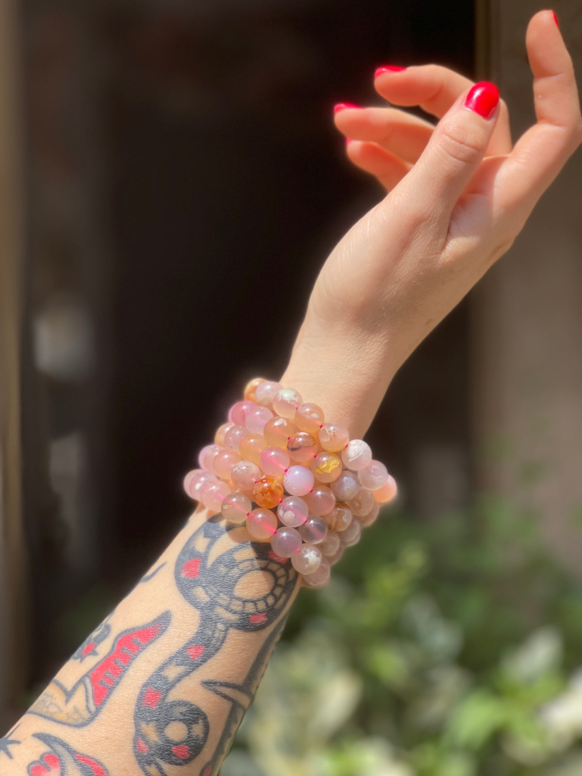 Bracciale in Agata cherry blossom
