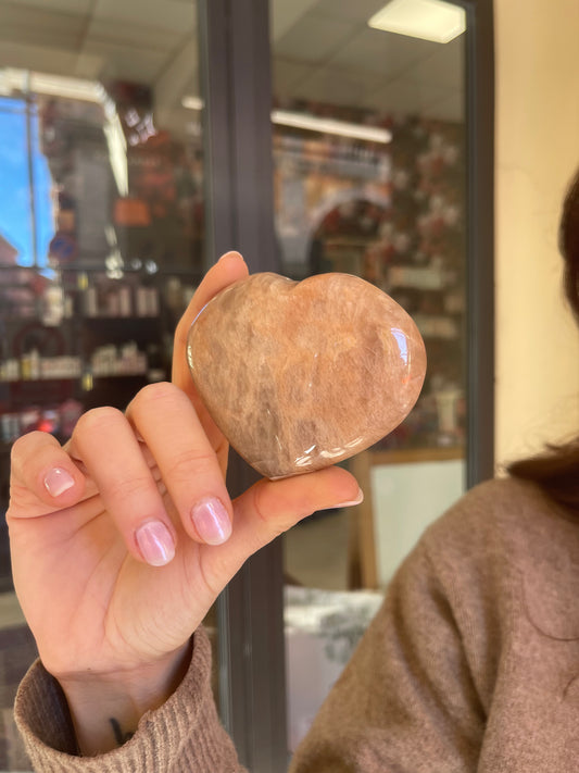 Cuore in Pietra di Luna pesca