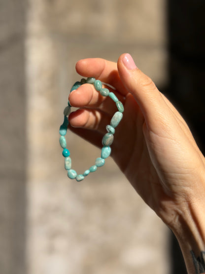 Bracciale in burattate di Amazzonite