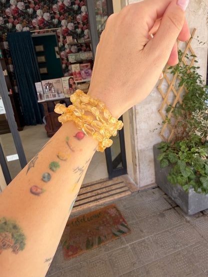 Bracciale in burattate di Citrino