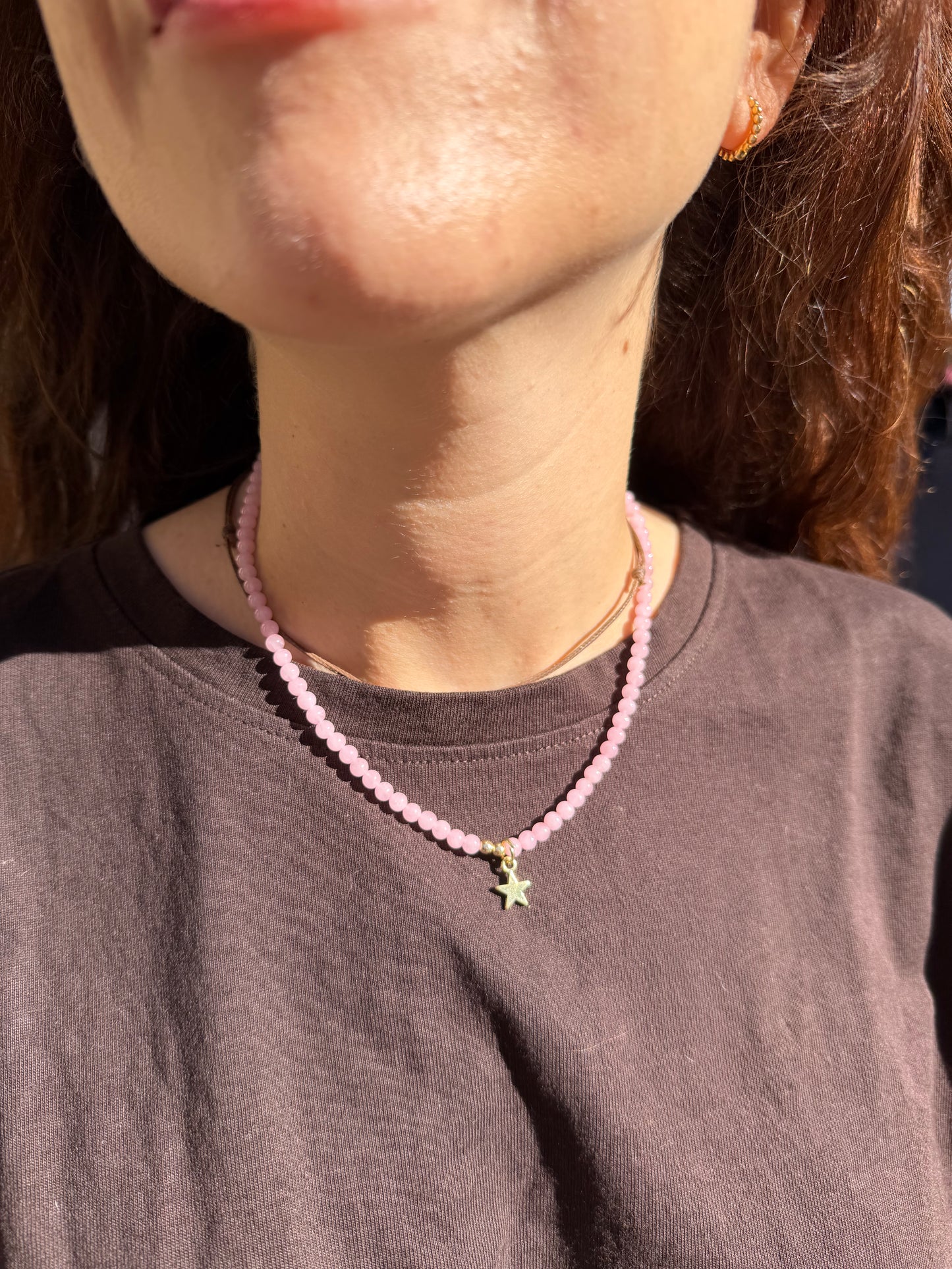 Collana in Quarzo Rosa