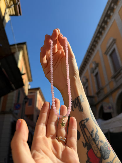 Collana in Quarzo Rosa