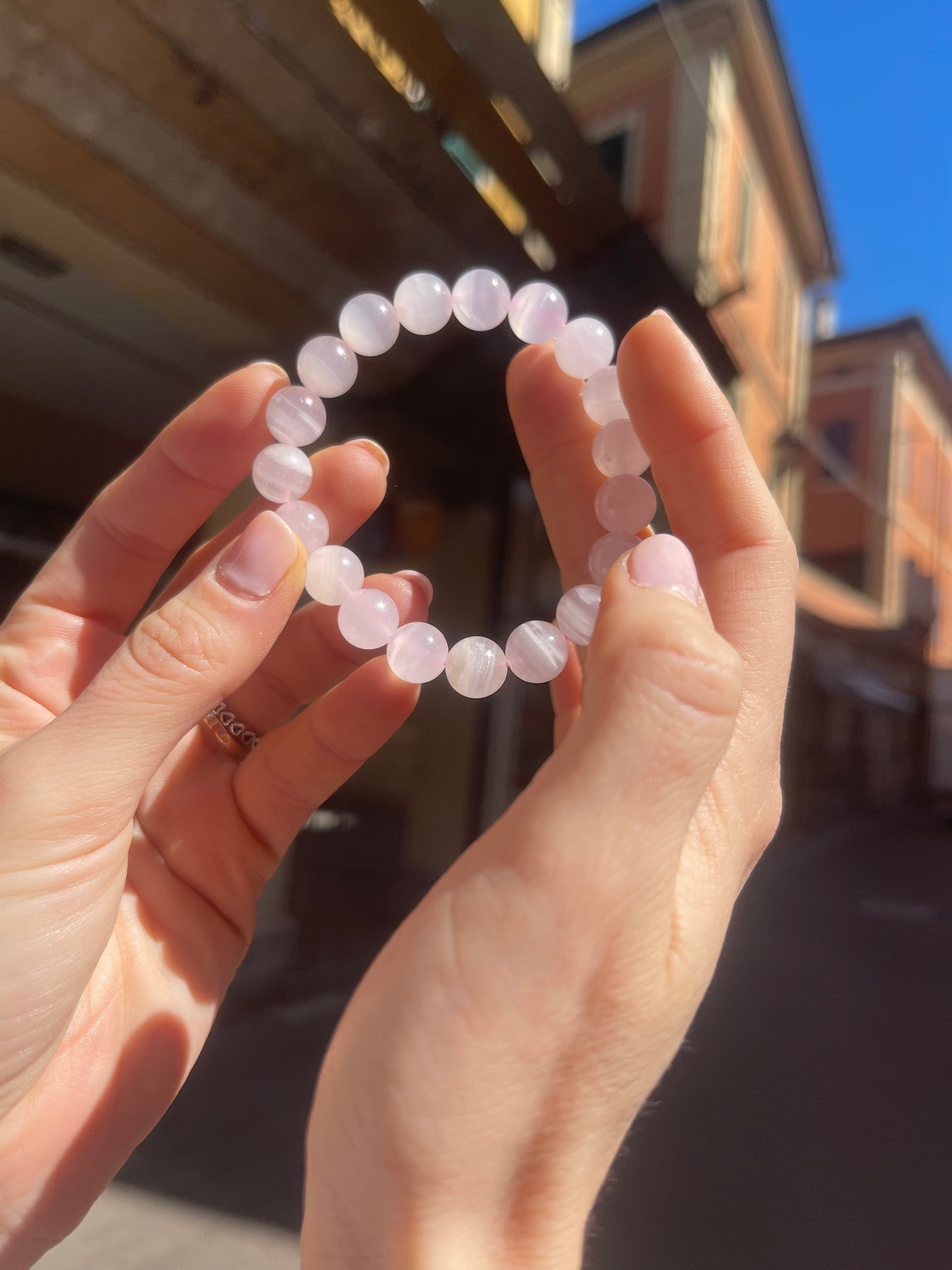 Bracciale in Calcite Rosa