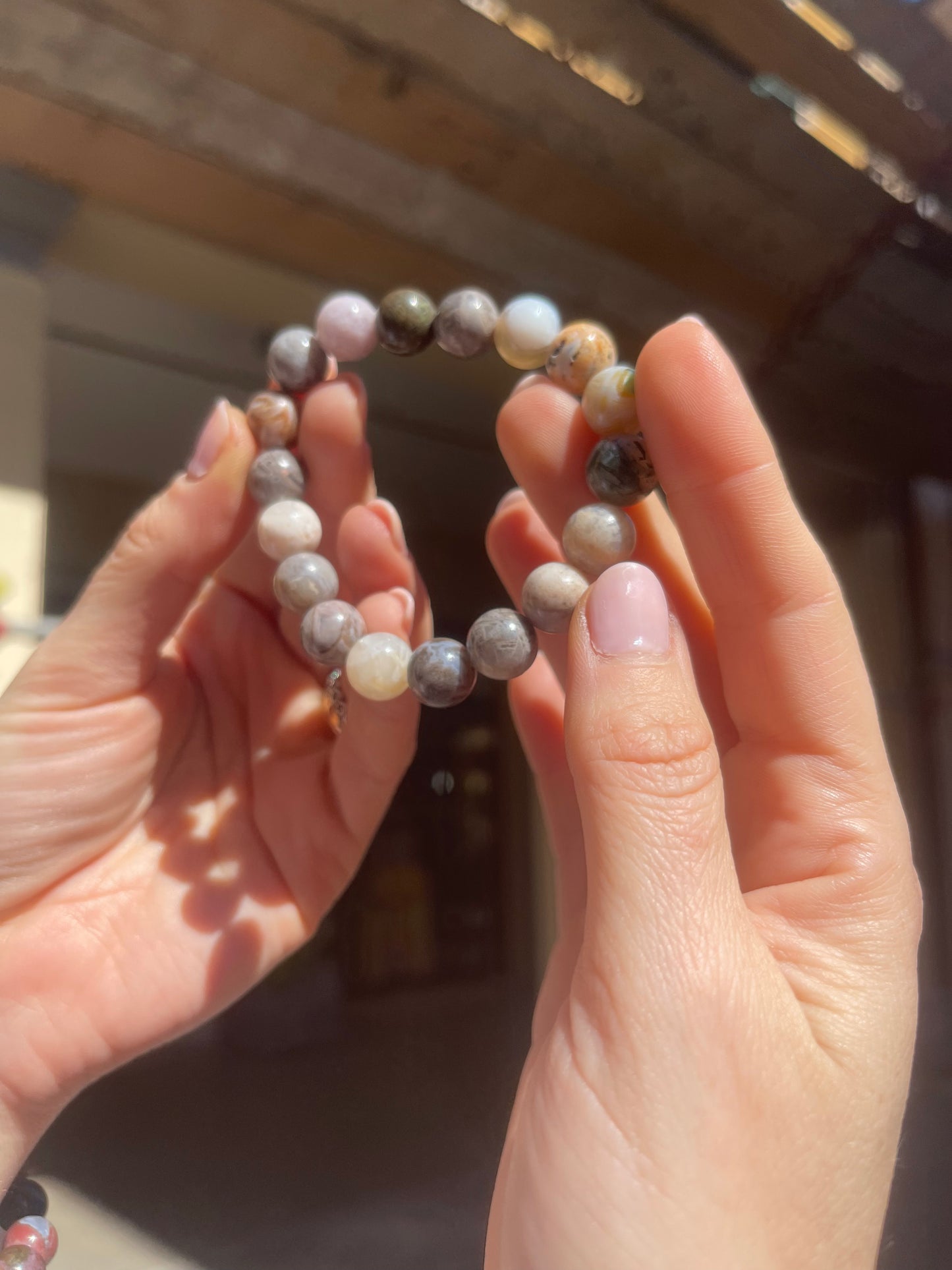 Bracciale in Agata Piuma