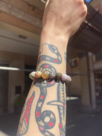 Bracciale in Agata Piuma