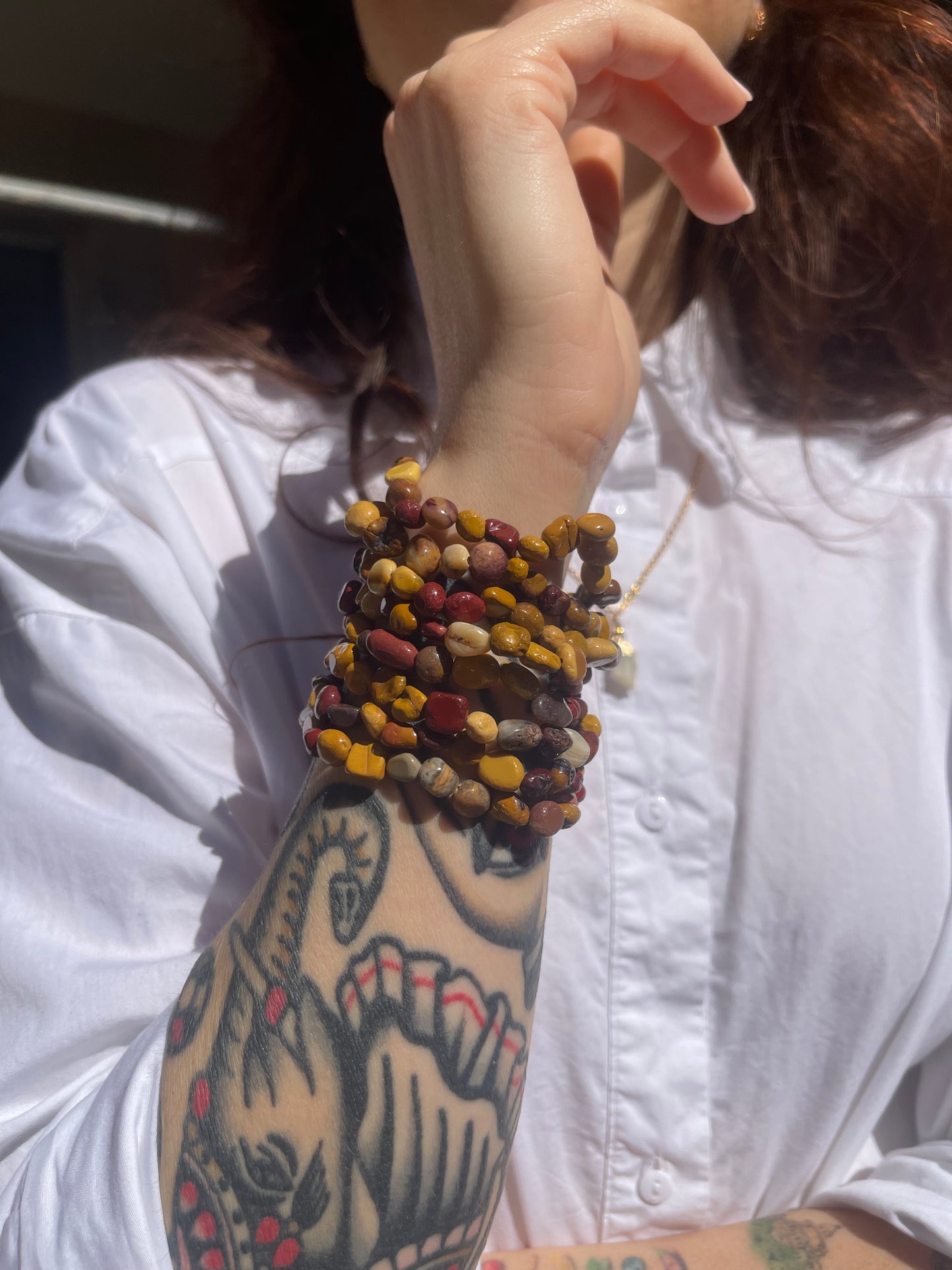 Bracciale in burattate di Mookaite