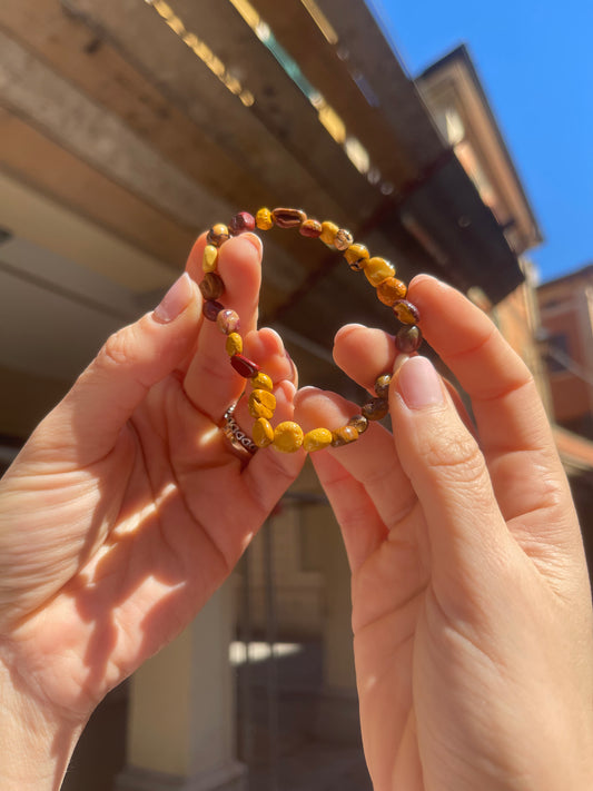 Bracciale in burattate di Mookaite