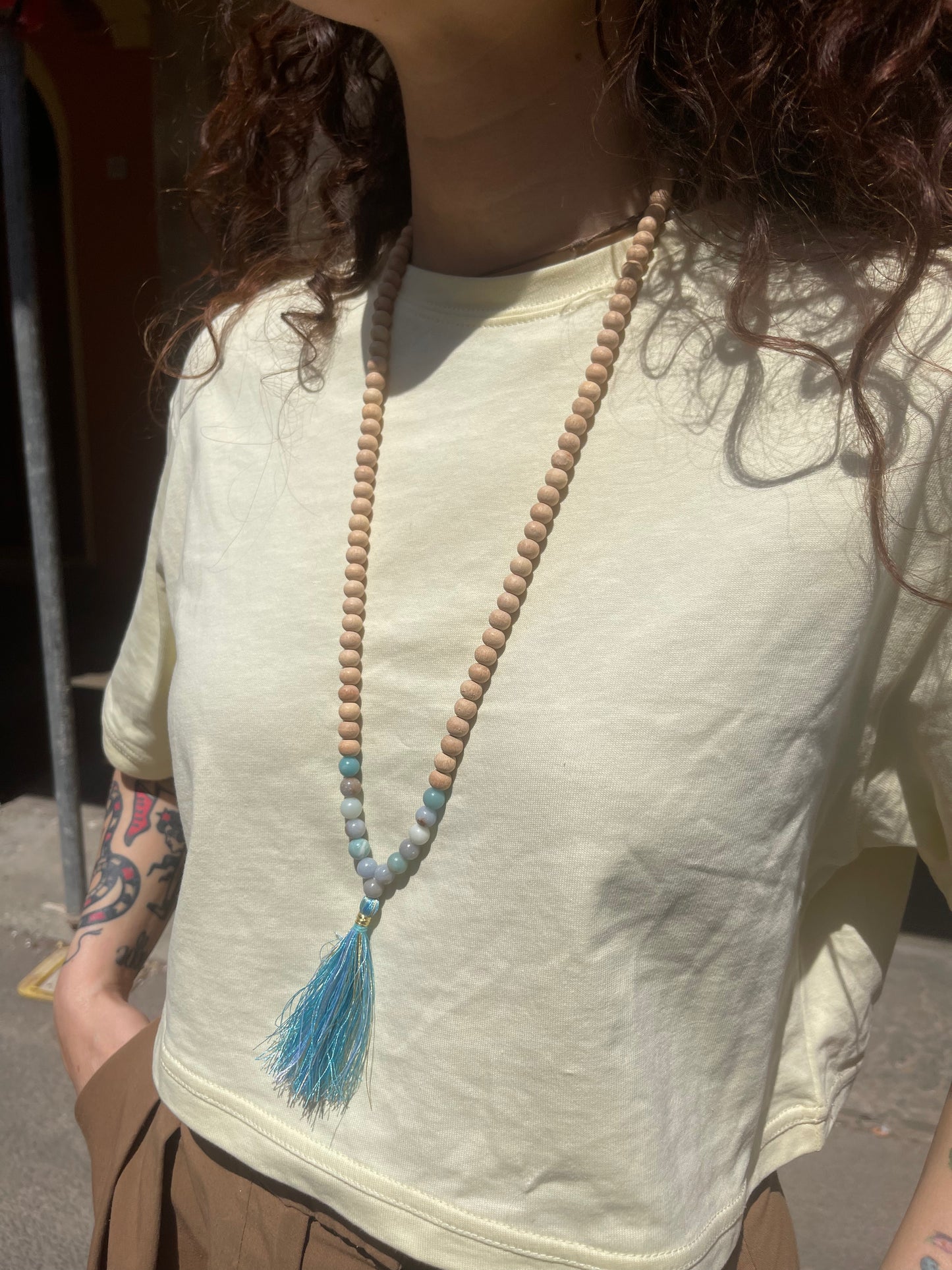 Mala Tulsi/Amazzonite/Angelite
