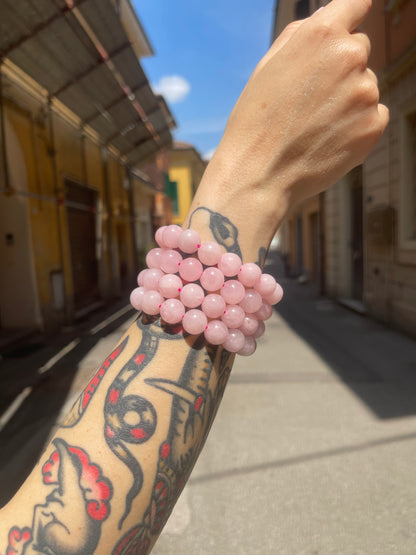 Bracciale in Quarzo rosa