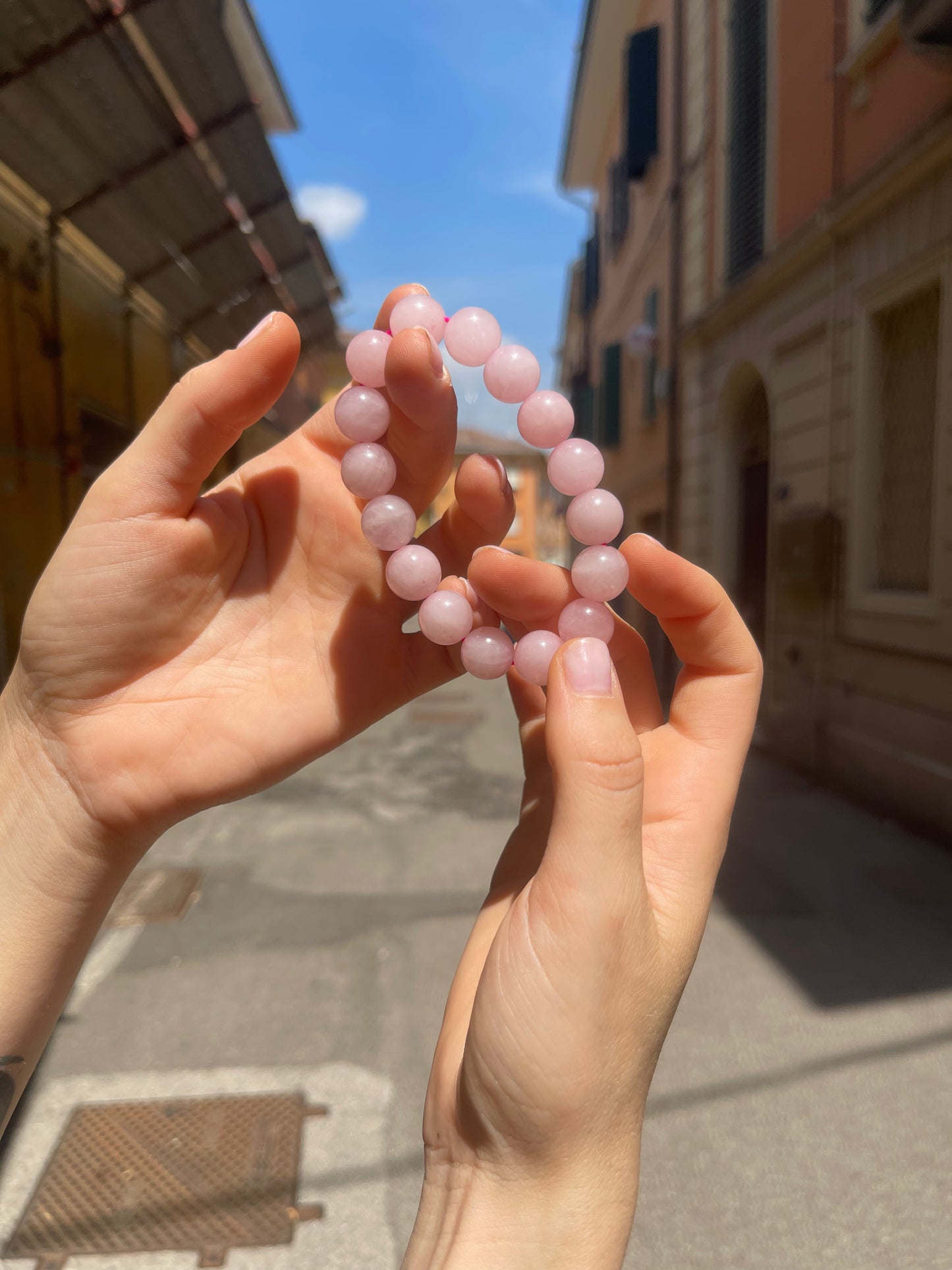 Bracciale in Quarzo rosa