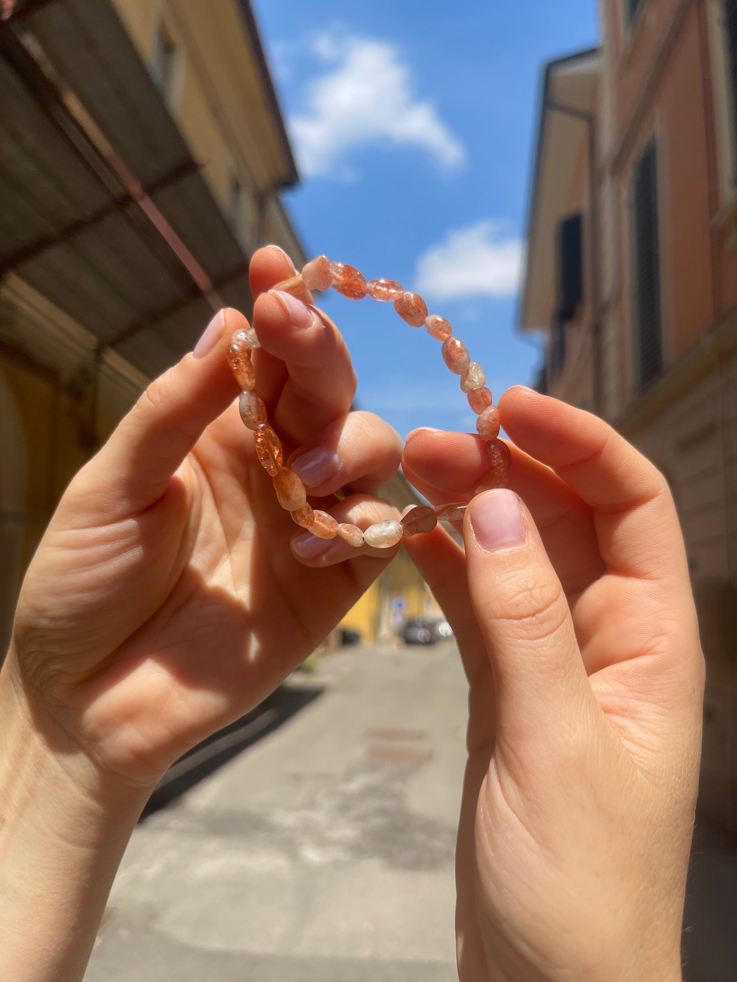 Bracciale in burattate di Pietra del Sole