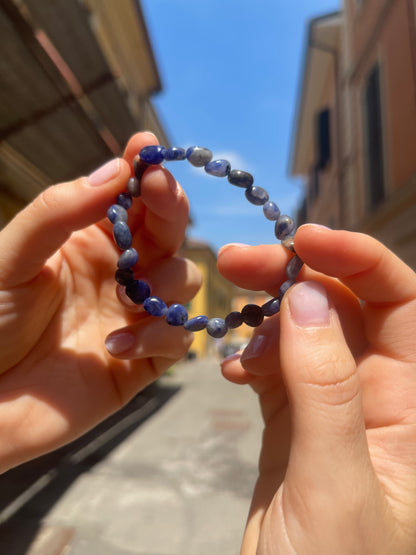 Bracciale in burattate di Sodalite
