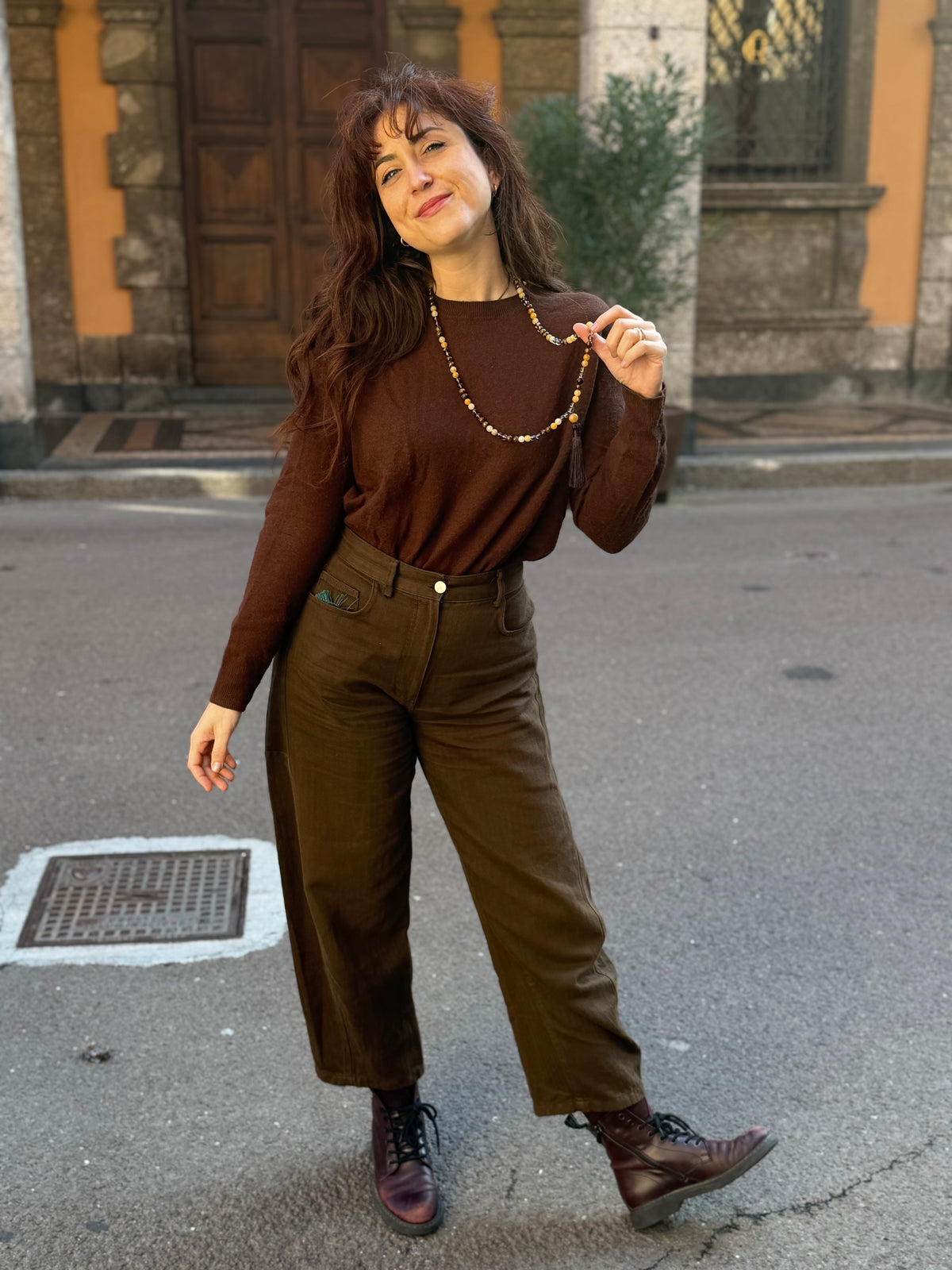Mala Diaspro giallo/Occhio di Tigre/Quarzo fumè