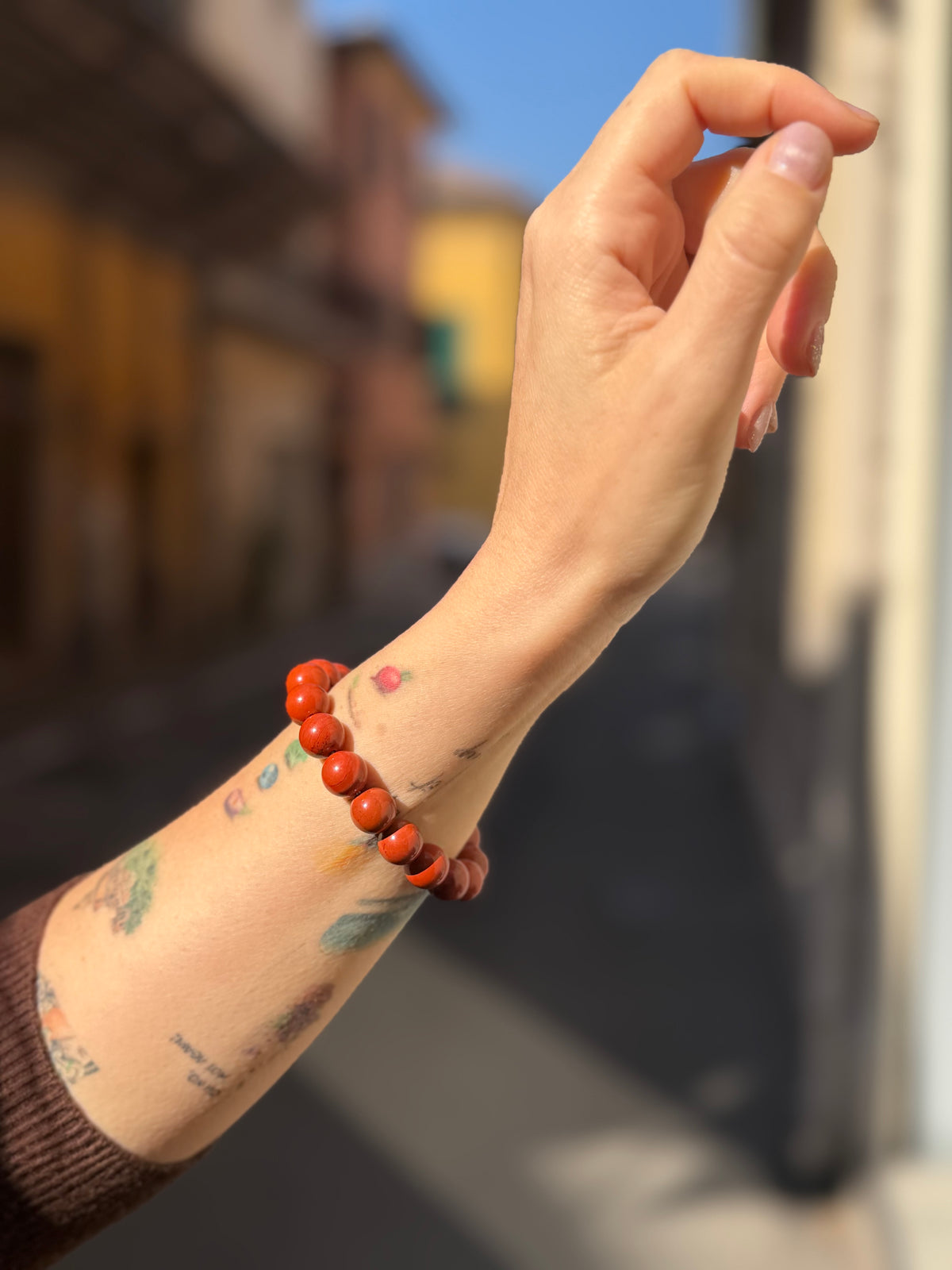 Bracciale in Diaspro Rosso