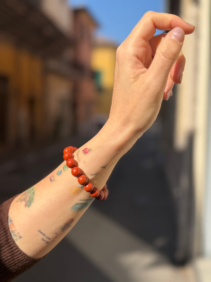Bracciale in Diaspro Rosso