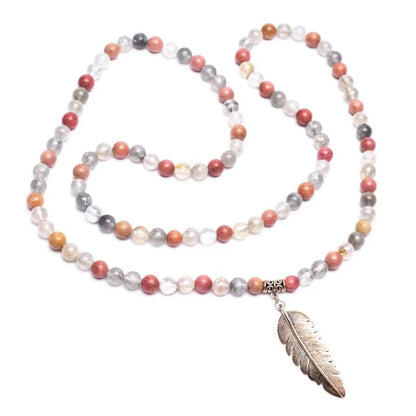 Mala Rodonite/Quarzo grigio