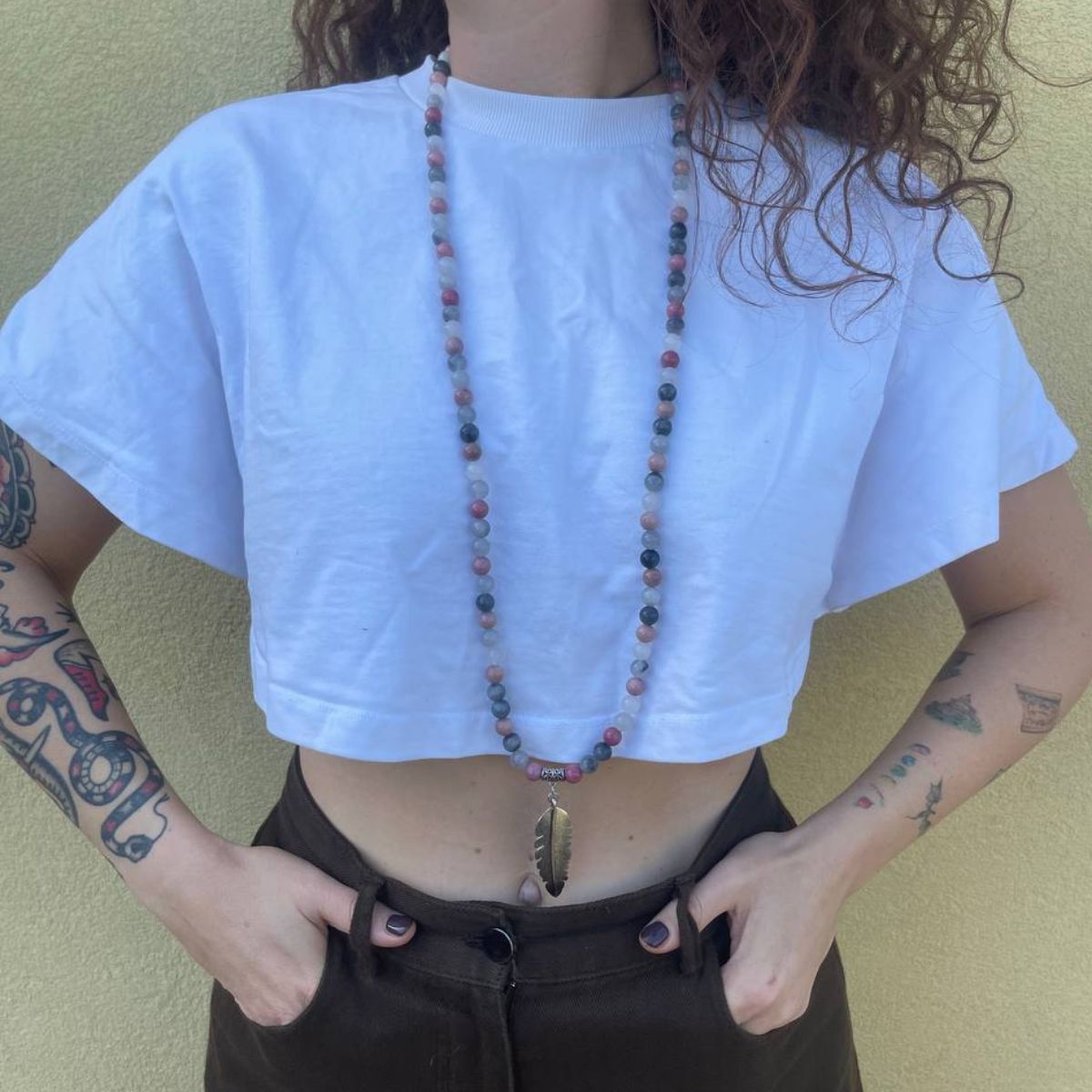 Mala Rodonite/Quarzo grigio
