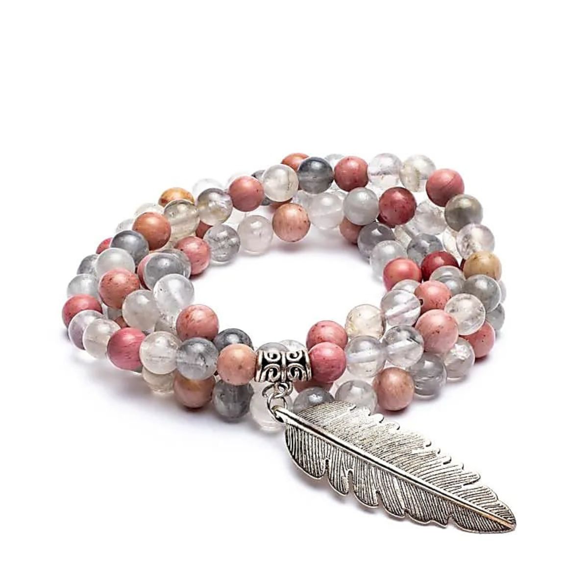 Mala Rodonite/Quarzo grigio