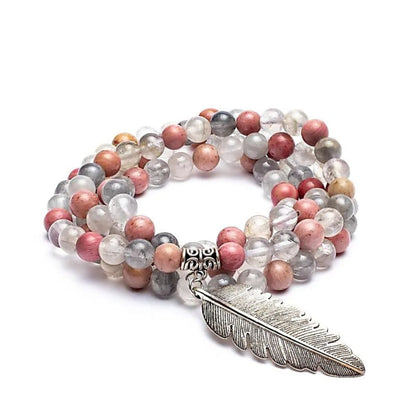 Mala Rodonite/Quarzo grigio