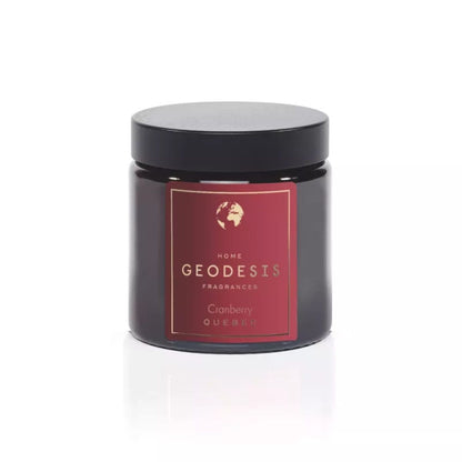 Geodesis Cranberry – candela profumata natalizia da 90 g in vasetto con coperchio, edizione limitata.