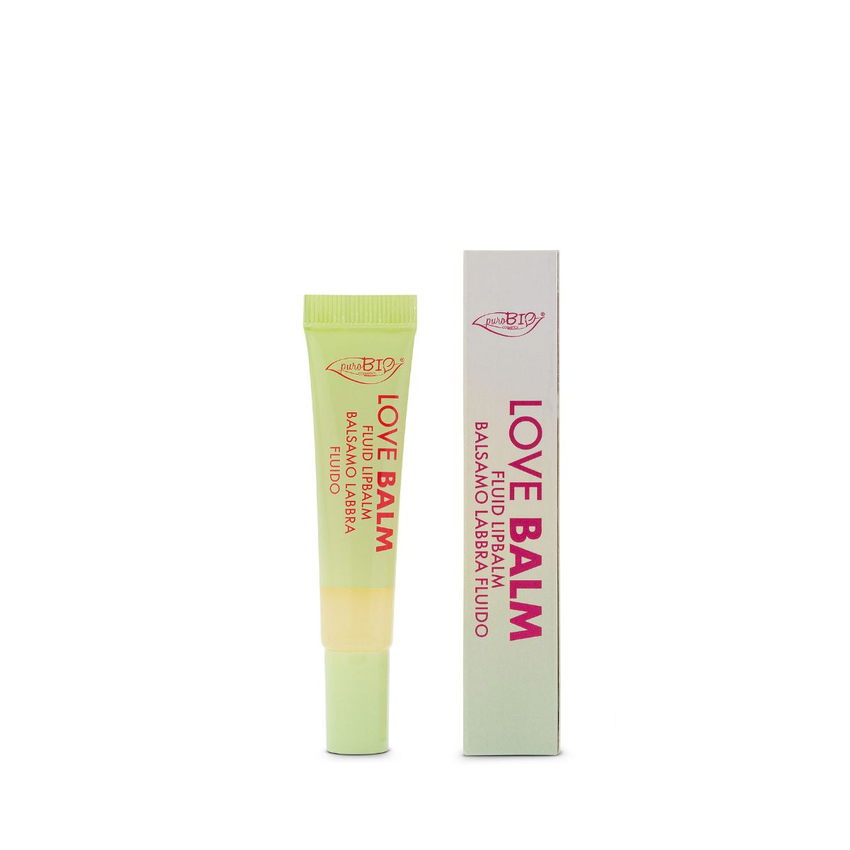 puroBIO Love Balm Fluid Lipbalm 00 Miele – balsamo labbra fluido biologico trasparente con effetto gloss